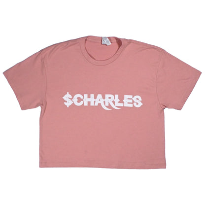 Stuff.io x $CHARLES Women's Pink Crop Top